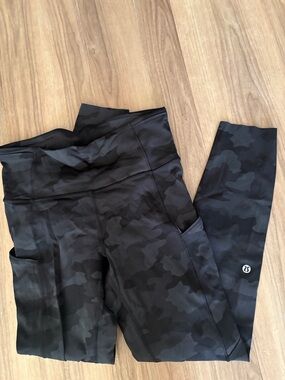 Lululemon Black Camo High-Rise Leggings